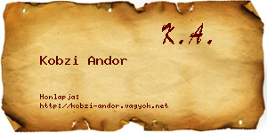 Kobzi Andor névjegykártya